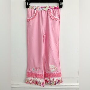 Vintage pink pants with flower
